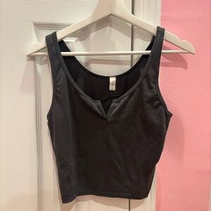 lululemon athletica Black V Neck Tank Top